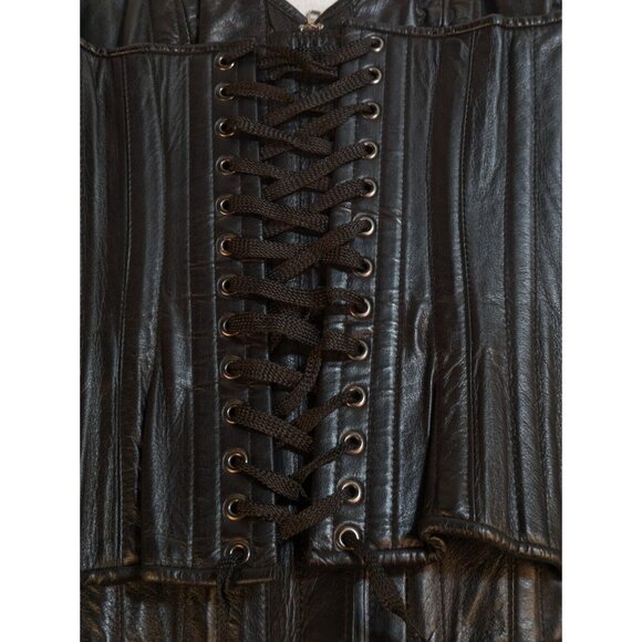 Northbound Leather Sweetheart Corset Zip Lace Up/zipper Womens 24 (6284) - Picture 5 of 16